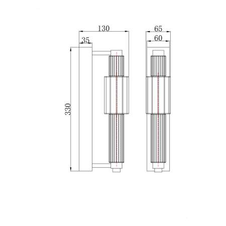 Настенный светильник MAYTONI MOD308WL-L9GN3K