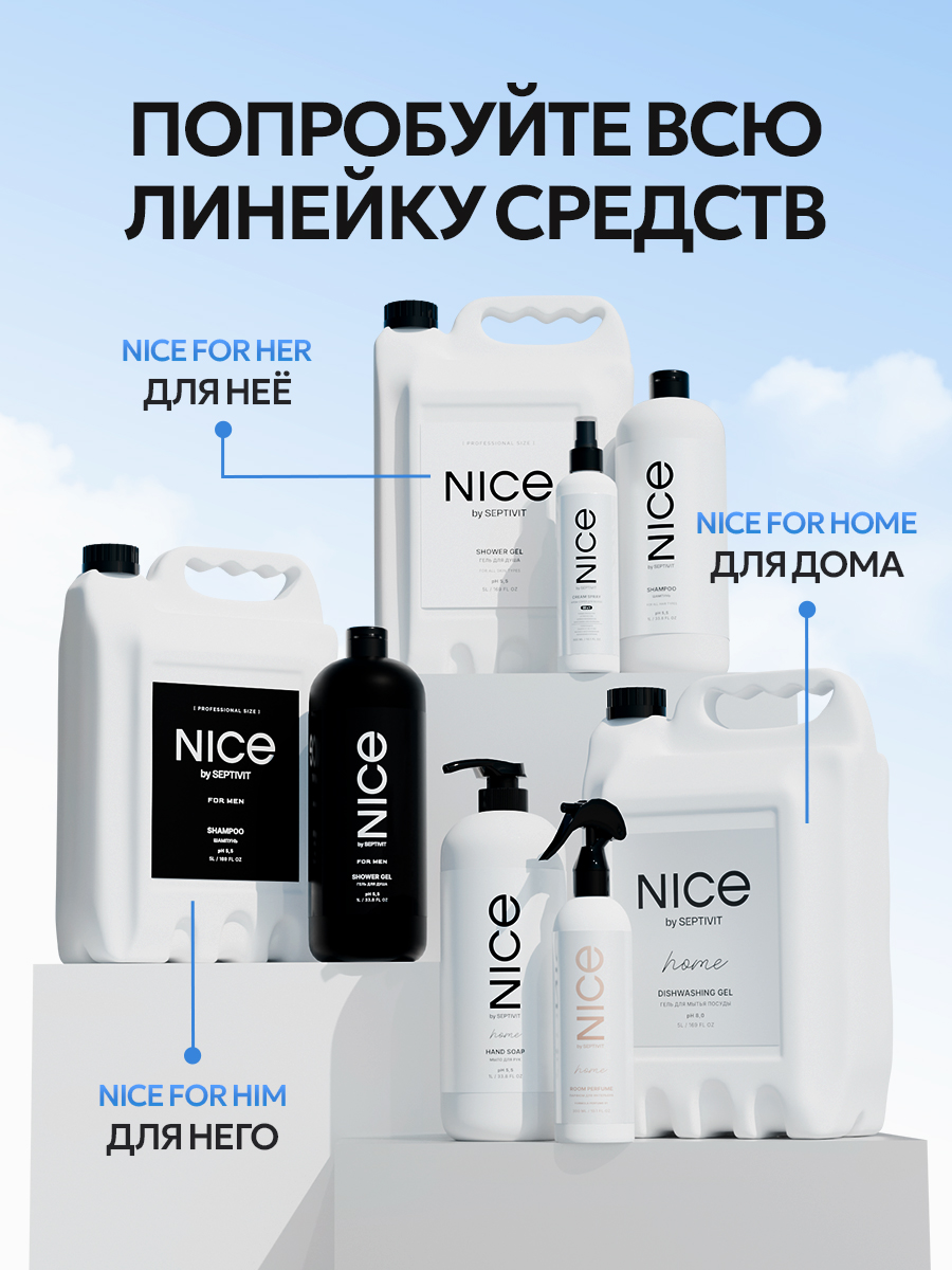 Гель для стирки NICE by Septivit Универсальный 1 л - фото 13