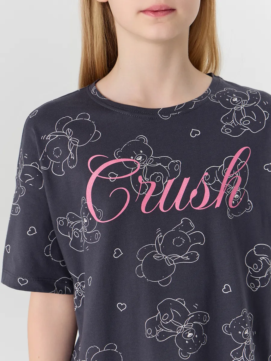 Сорочка ночная Mark Formelle (Марк Формэль) 577717/медвежата на графите - фото 5