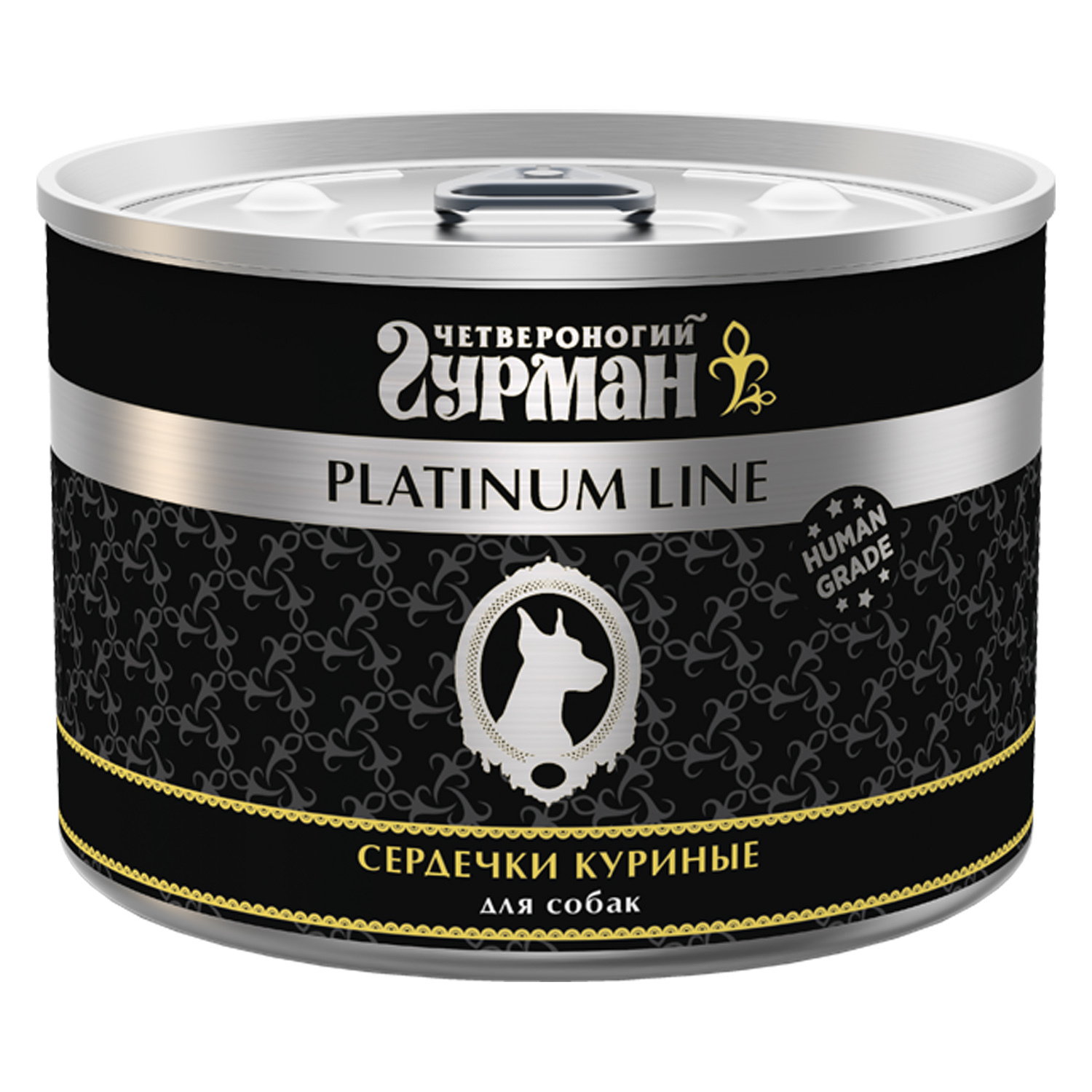 Корм для собак Четвероногий Гурман Platinum line Сердечки куриные 525г - фото 1