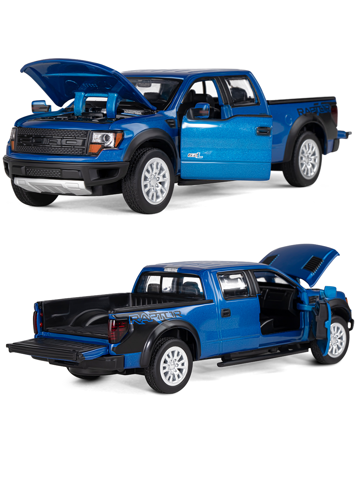 Пикап АВТОпанорама Ford F 150 SVT Raptor 1:34 JB1251395 - фото 7