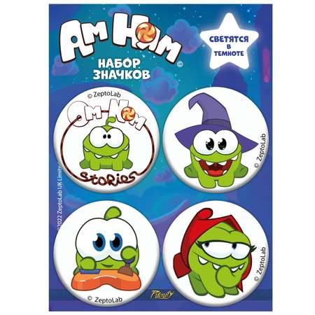 Значок PRIORITY Ам Ням 4 шт.