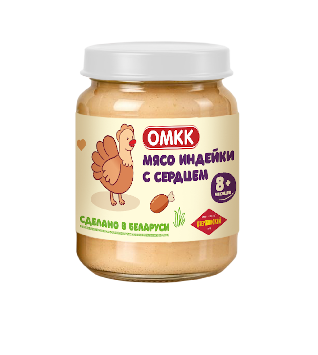 Готовый обед ОМКК Индейка-сердца с 8 мес 90 г - фото 1