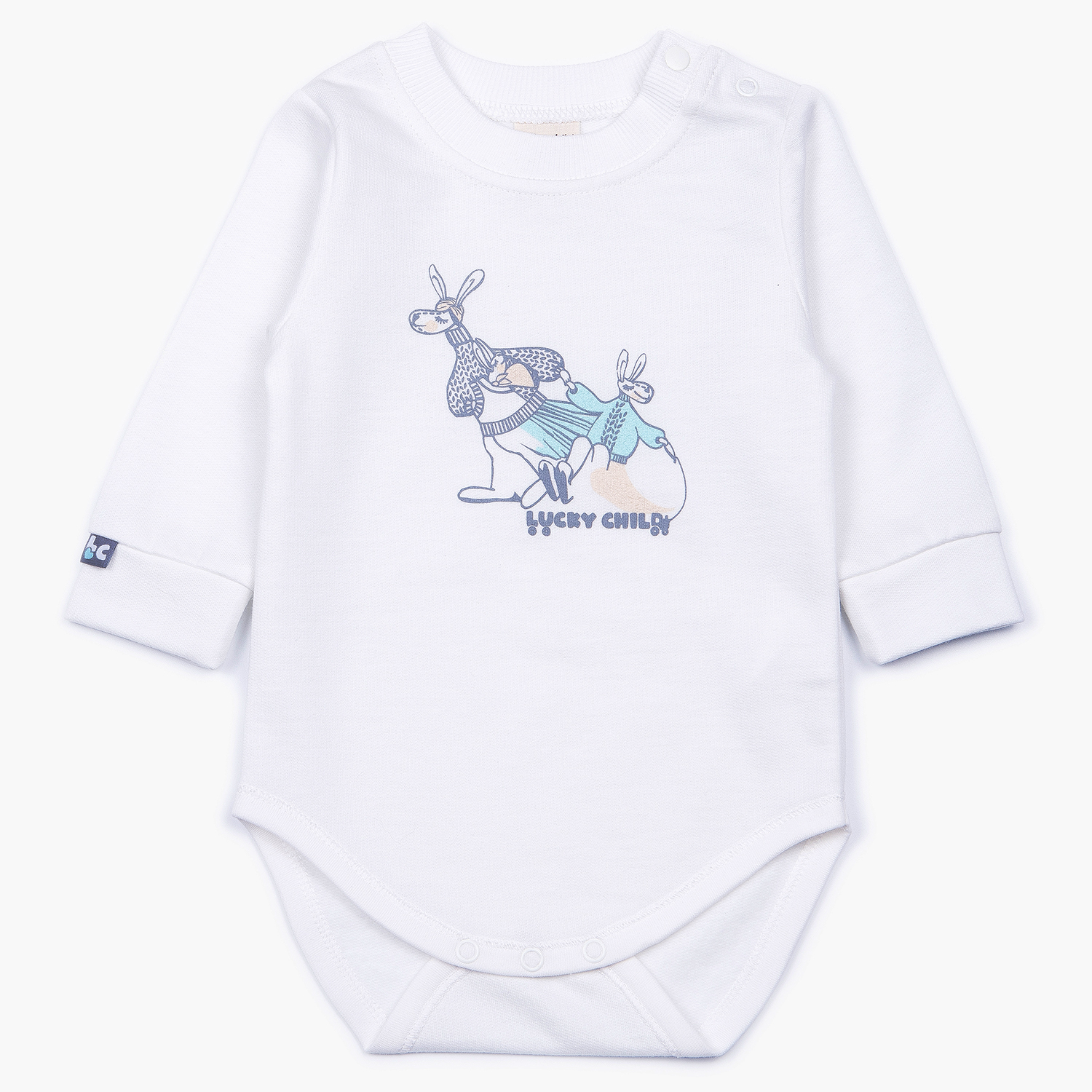 Боди 2 шт с повязкой Lucky Child 138-44ф/молочный/бежевый/0-2 - фото 9