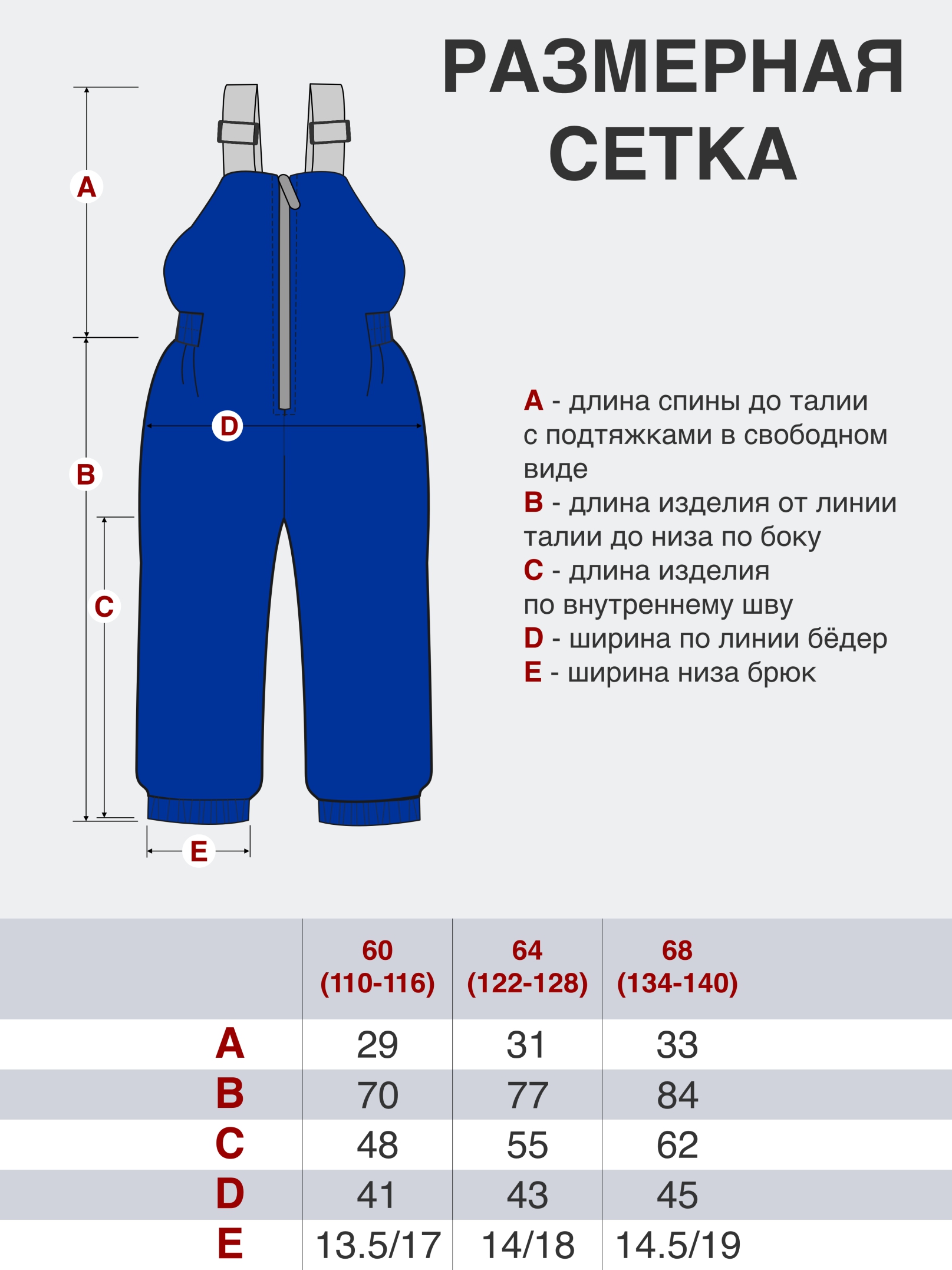 Полукомбинезон Arctic kids 60-012 синий - фото 13