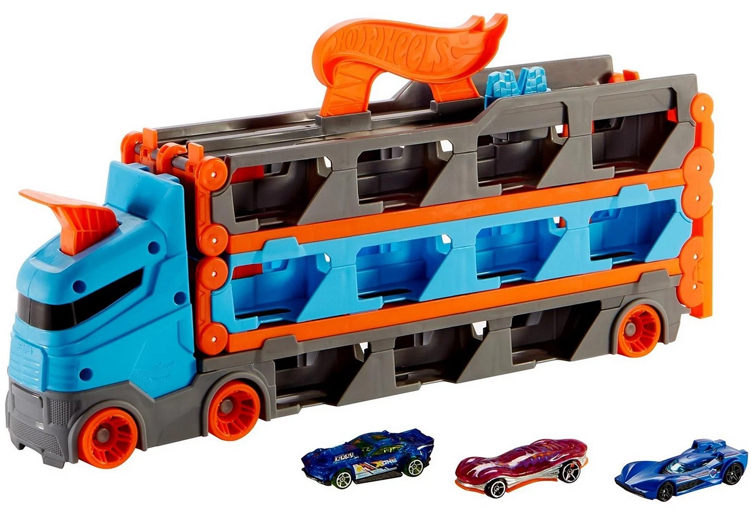 Грузовик Hot Wheels автотрек Скоростная автотрасса GVG37 - фото 25