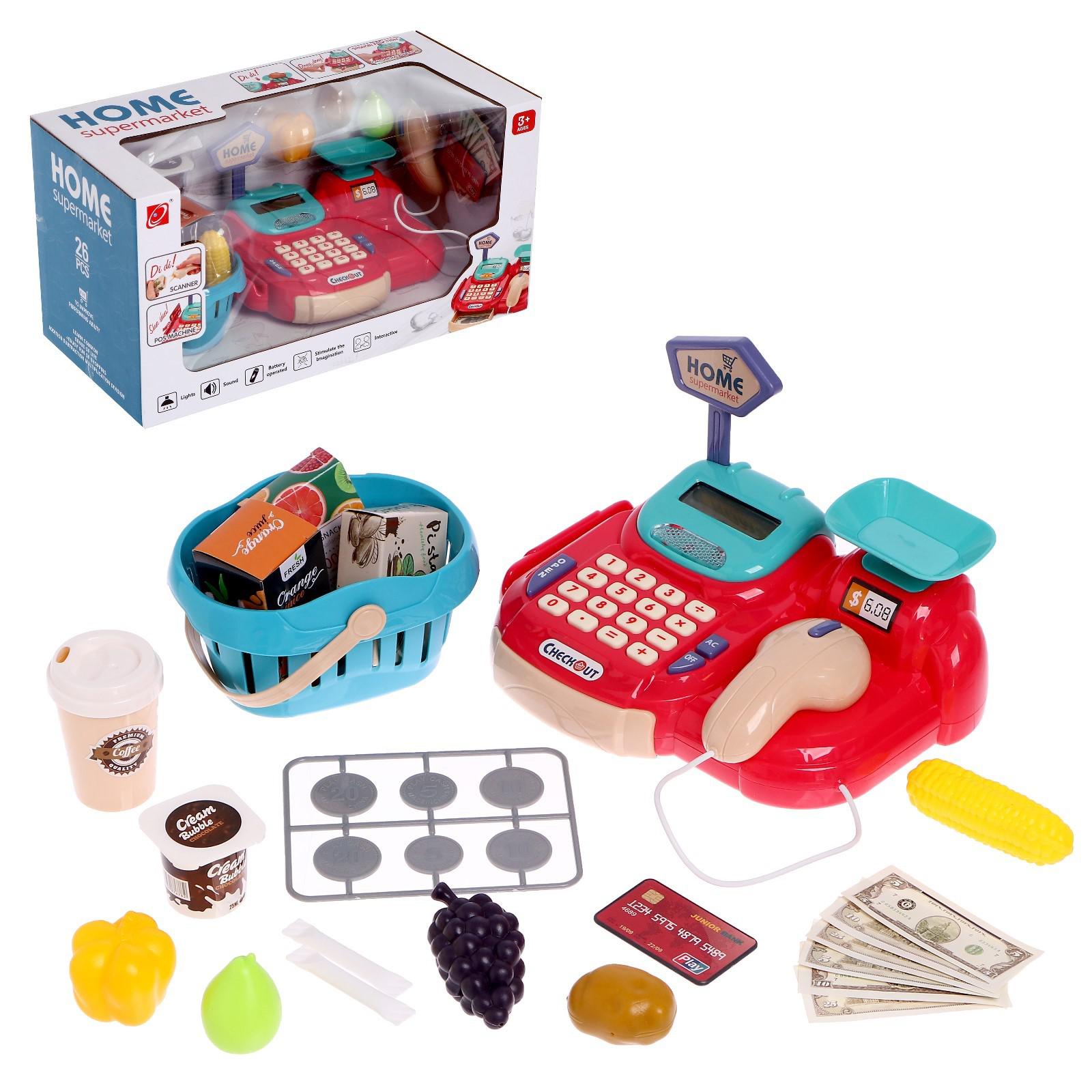 Игровой набор Sima-Land касса, продукты - фото 1