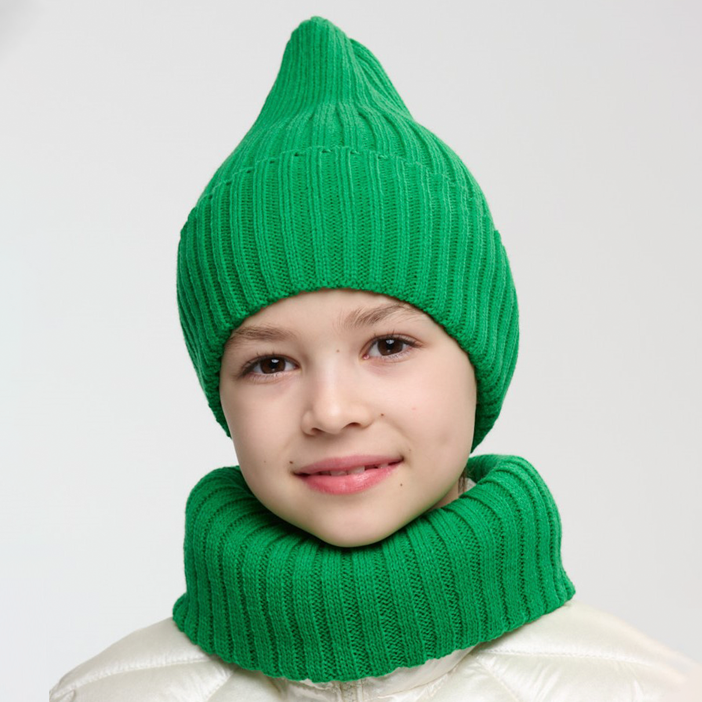 Шапка и снуд KUBRIO NYC-H-45-pumpW-green - фото 6
