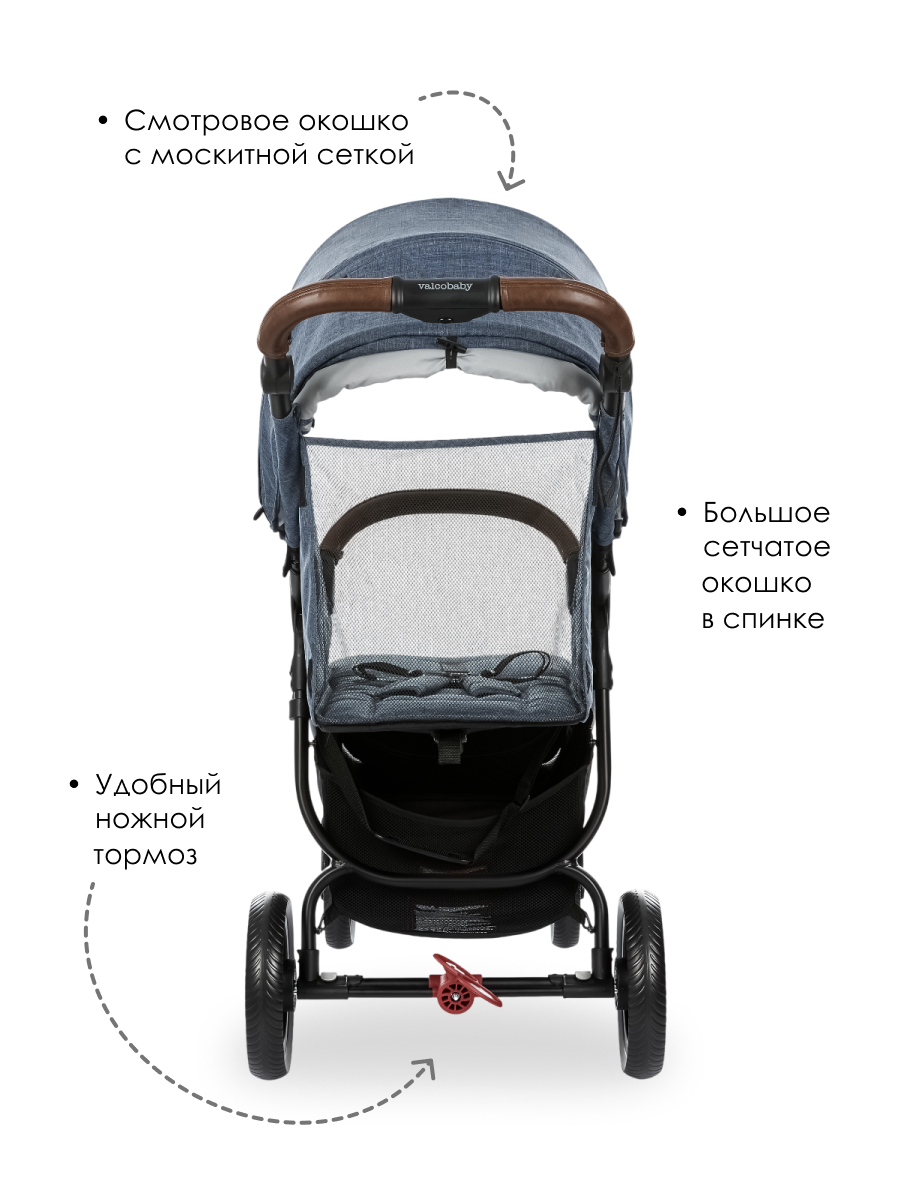 Коляска прогулочная Valco baby Snap 4 синий - фото 7