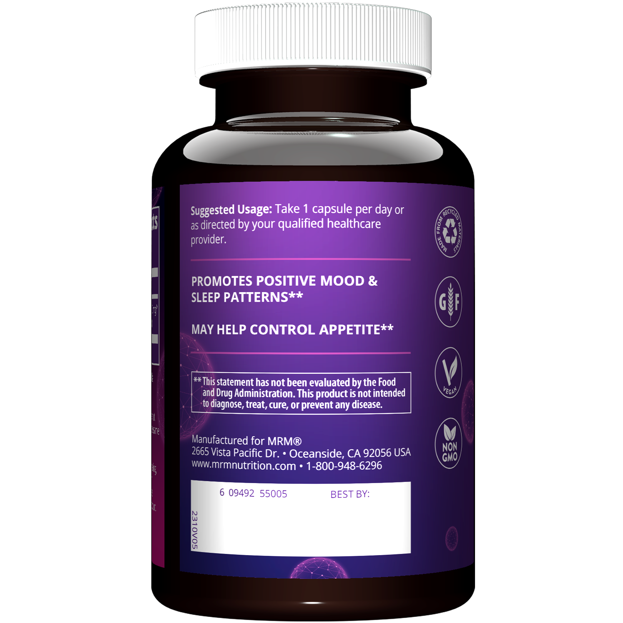 БАД MRM Nutrition 5-HTP 50 мг 30 капсул - фото 4