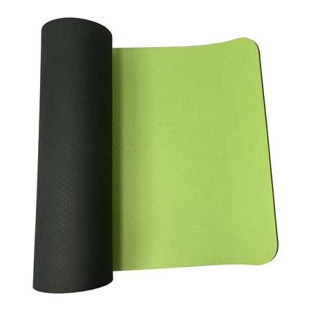 Коврик для йоги и фитнеса UNIX Fit двусторонний 180 х 61 х 0.6 см зеленый