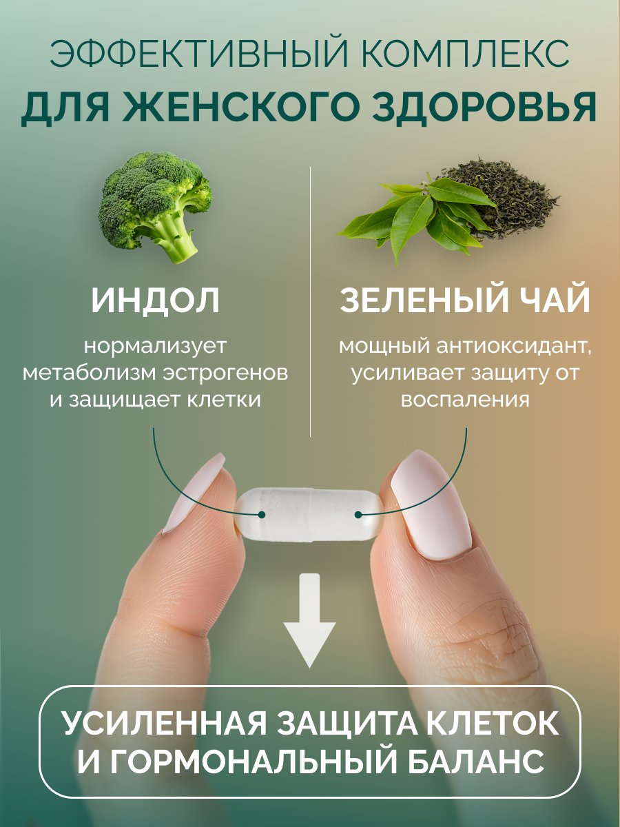 БАД MedCraft Индол-3-карбинол + EGCG 60 капсул - фото 4