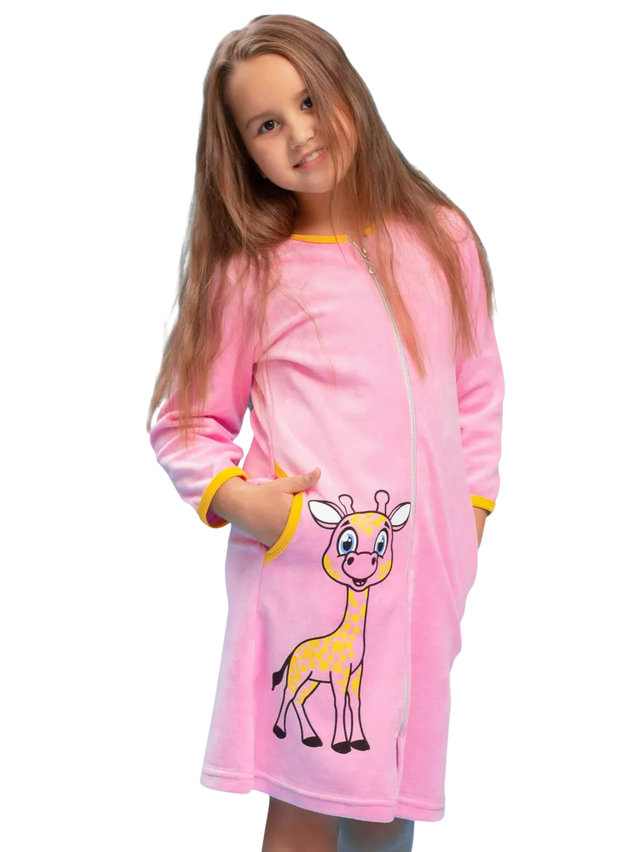Халат TOTEMFOX 831В2F/розовыйЖираф - фото 1