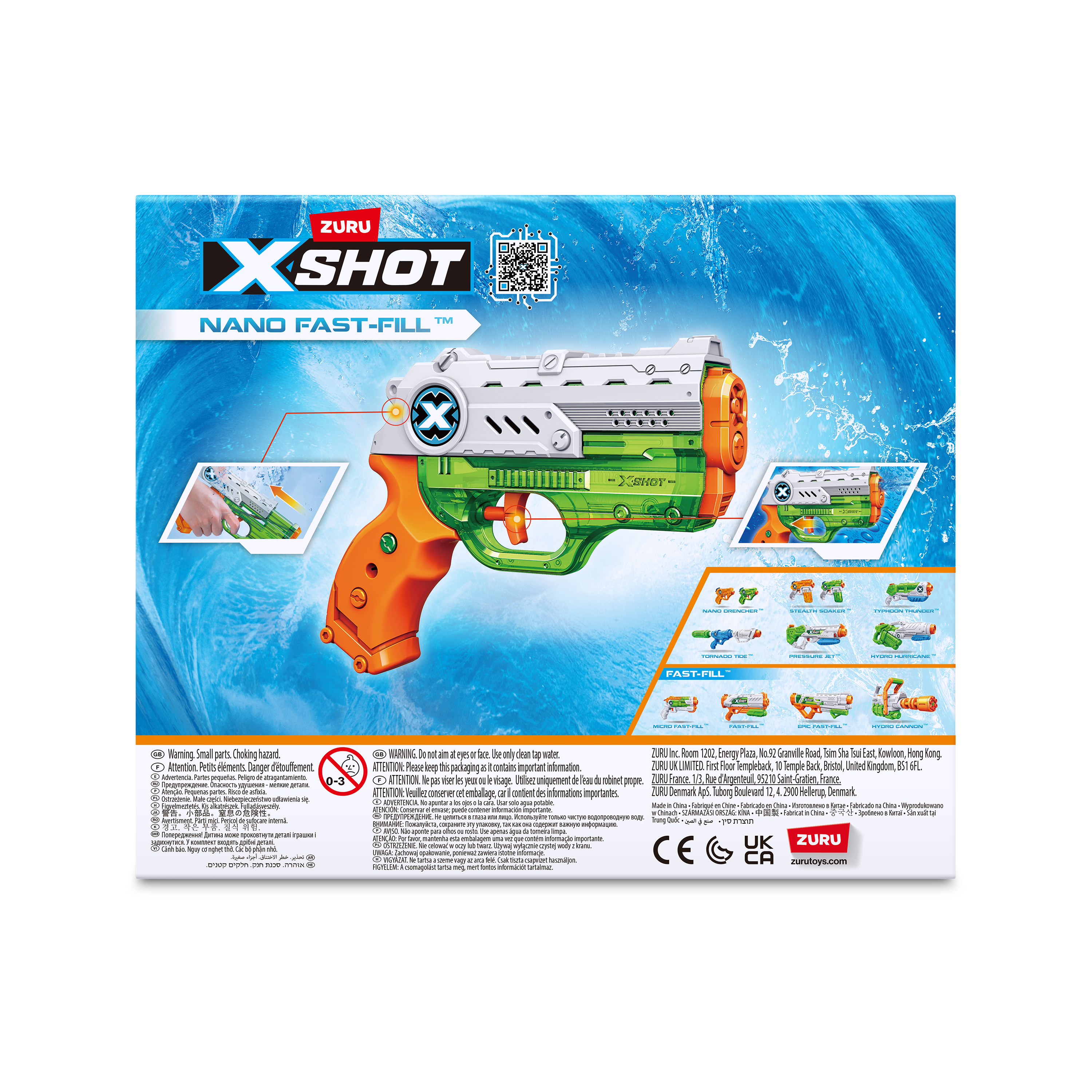 Бластер водный Zuru XSHOT  Fast Fill Water Фаст Филл Нано - фото 9