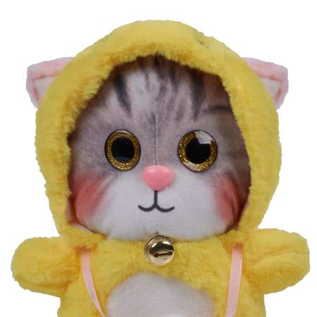 Игрушка мягкая ВД трейд Кот в капюшоне Желтый