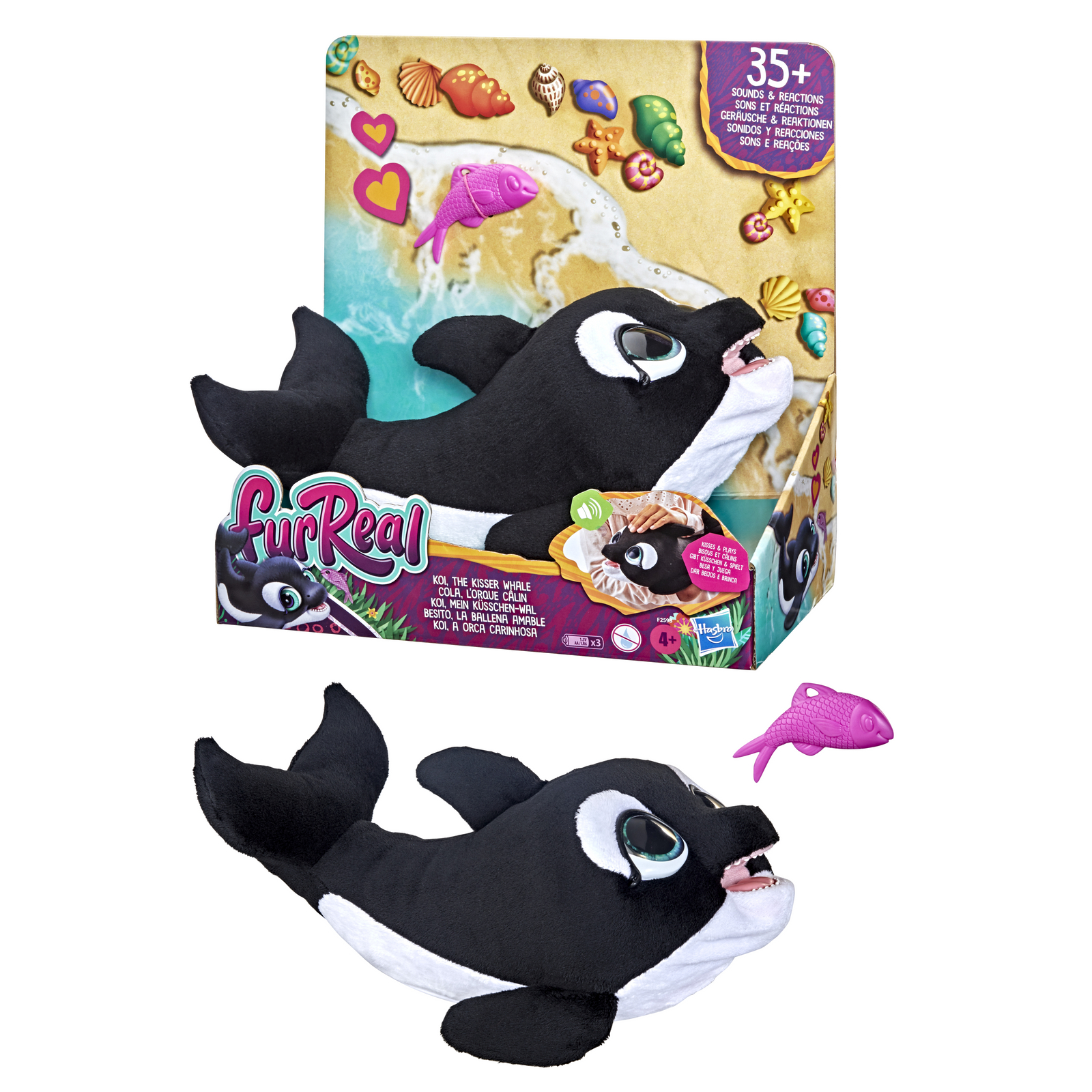 Мягкая игрушка FurReal Friends кит Кикки Малыш-Касатка - фото 4