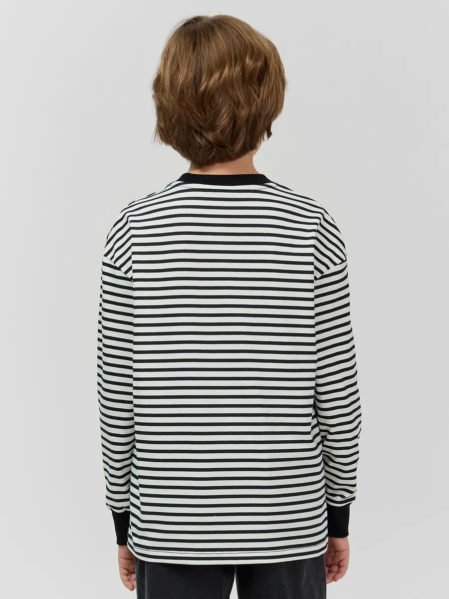 Лонгслив Mark Formelle (Марк Формэль) 123434/1/черно -молочная полоска1 - фото 11