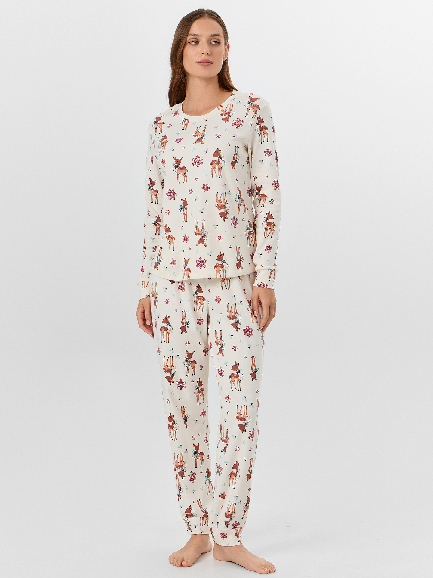 Пижама Mark Formelle (Марк Формэль) 592514/олени на молочном - фото 1
