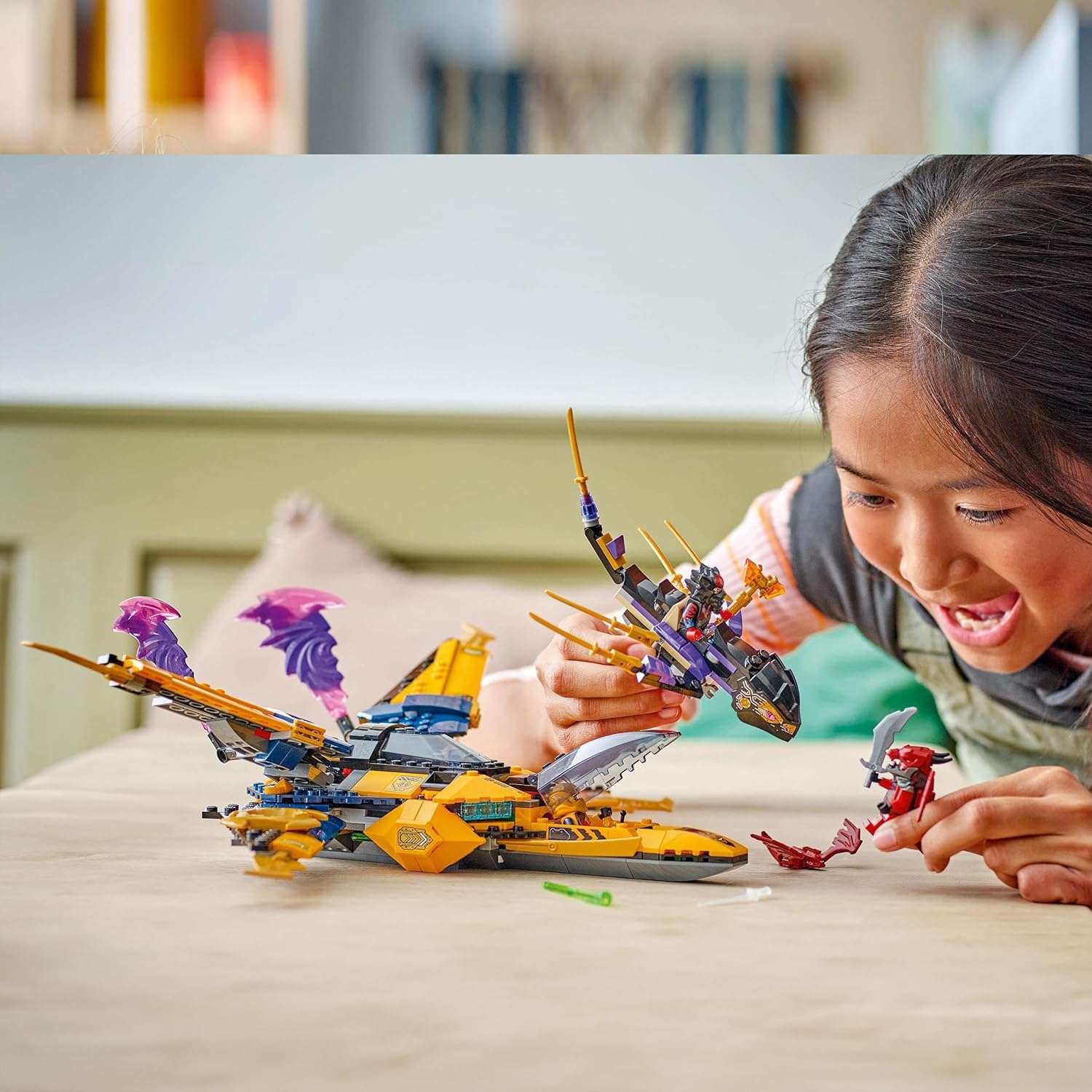 Конструктор LEGO NINJAGO Реактивный самолет Рас и Арин блочный - фото 6
