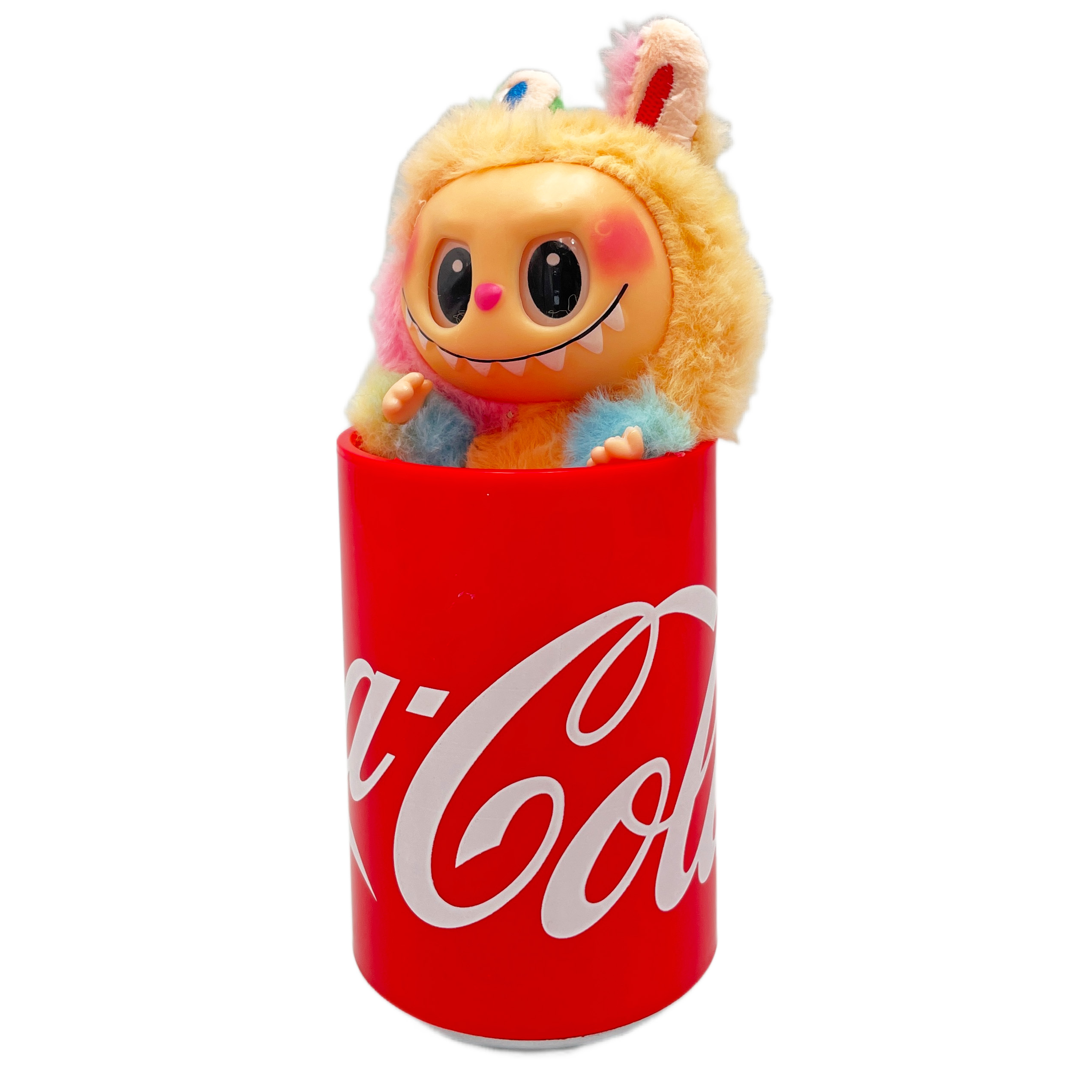 Мягкая игрушка Smart Лабубу Labubu в банке Cola 15 см - фото 1