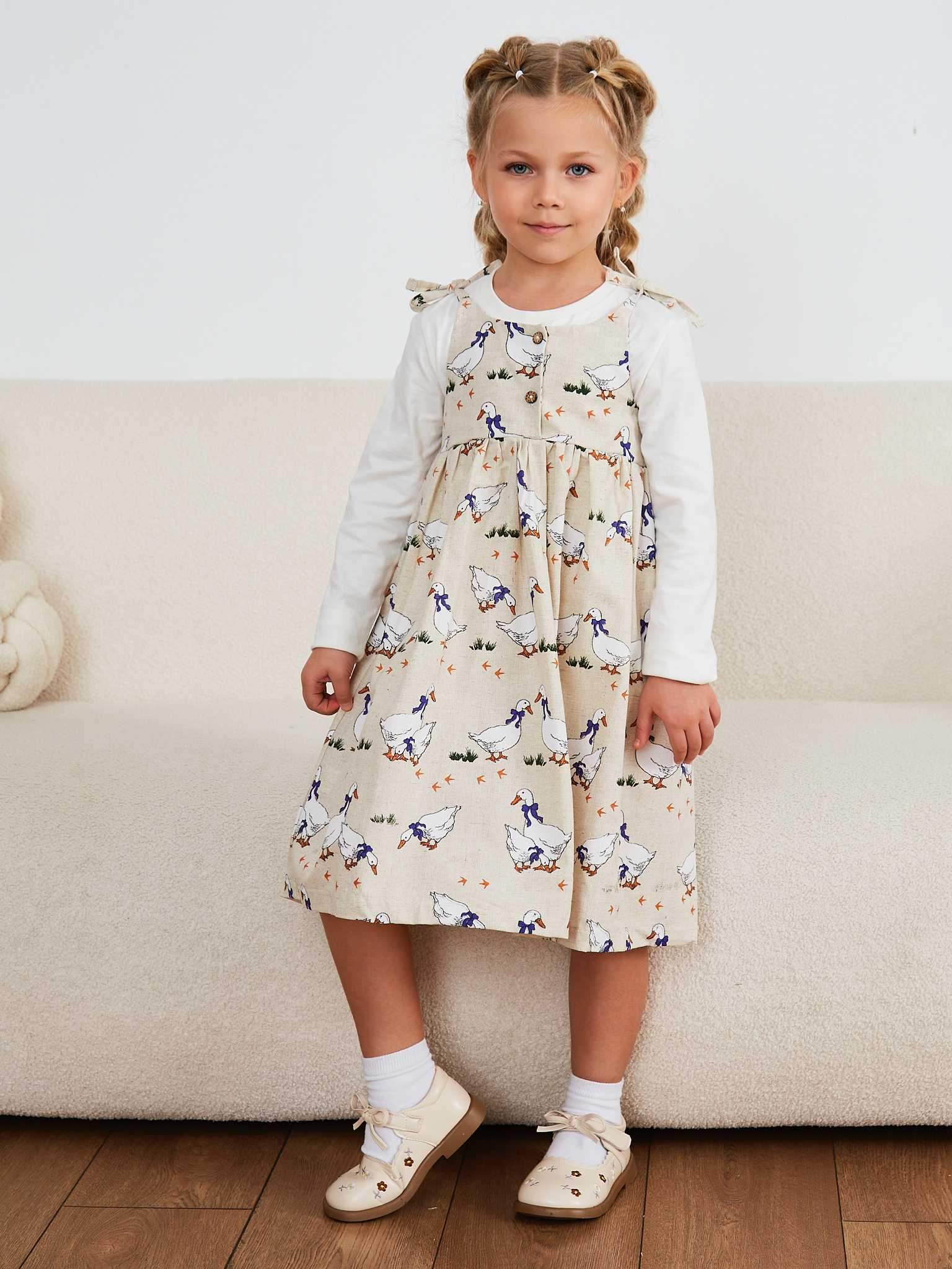 Сарафан MOUN сарафан_девочки_гуси - фото 9