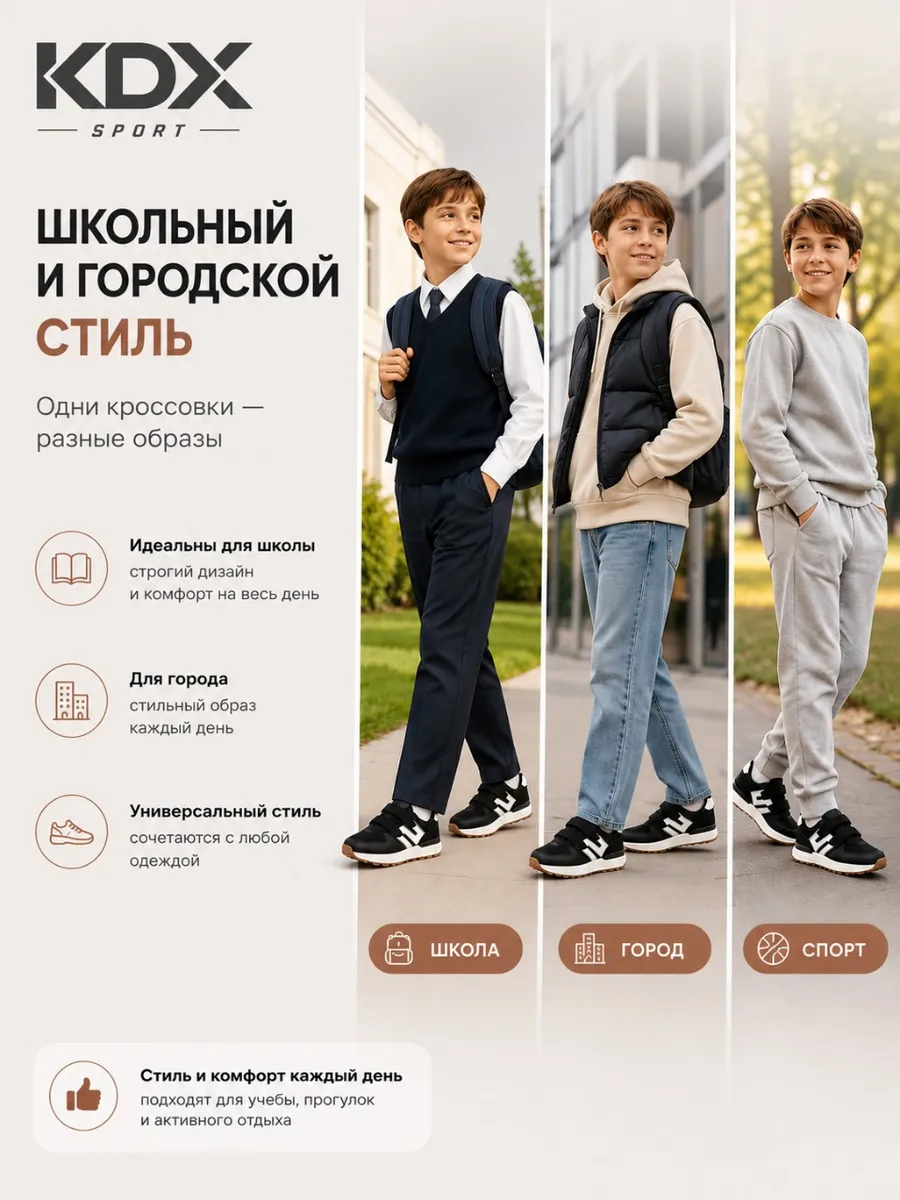 Кроссовки KDX MU-65 black - фото 4