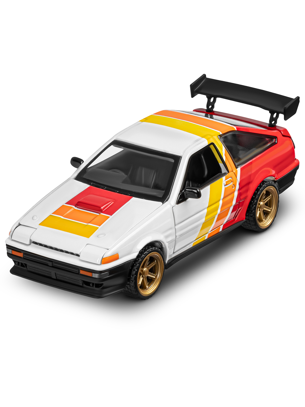 Автомобиль АВТОпанорама Toyota Sprinter Trueno Сборная модель 1:37 JB1251894 - фото 20