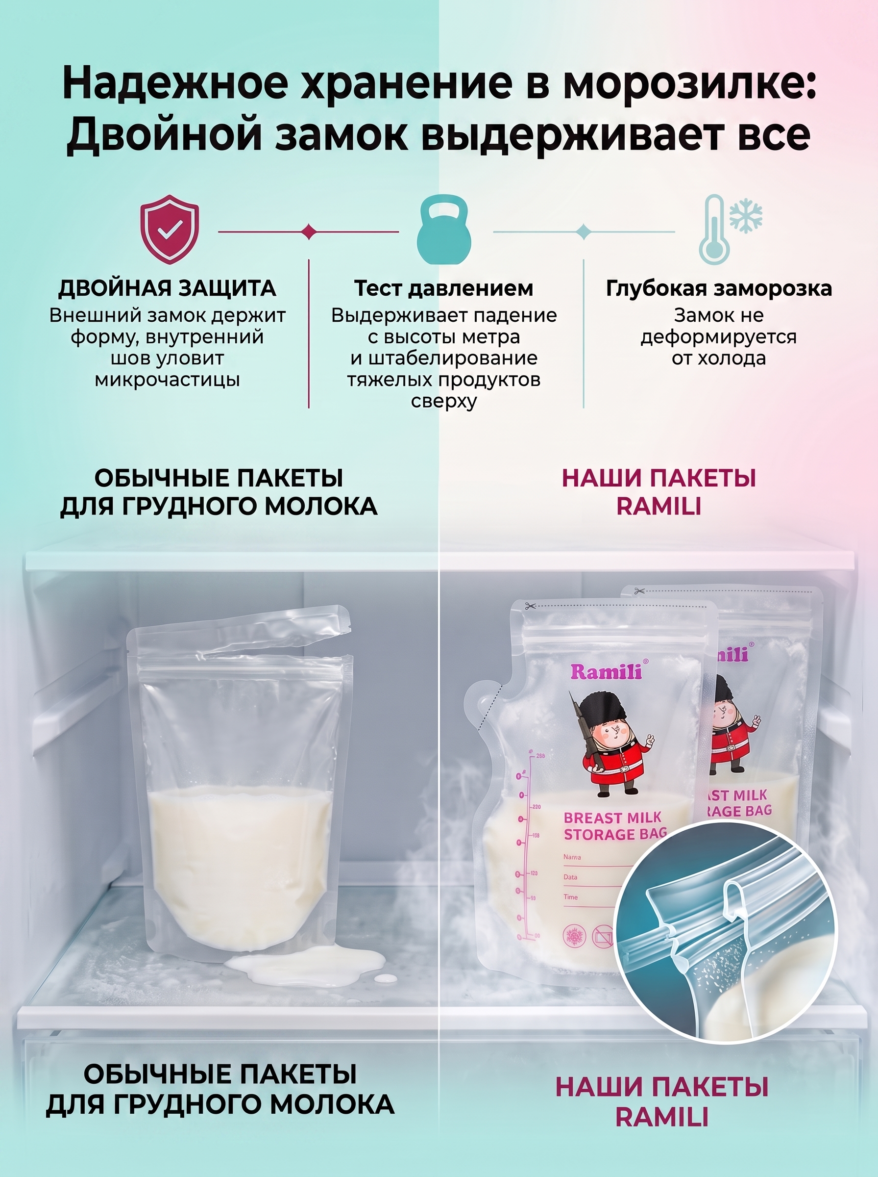 Пакеты для грудного молока Ramili 30 шт. - фото 6