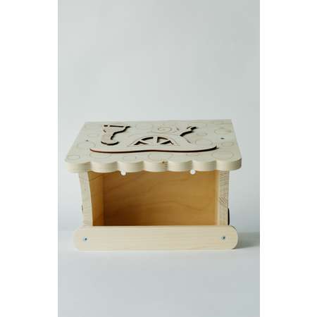 Кормушка для птиц Мухомор WOODING design набор с красками