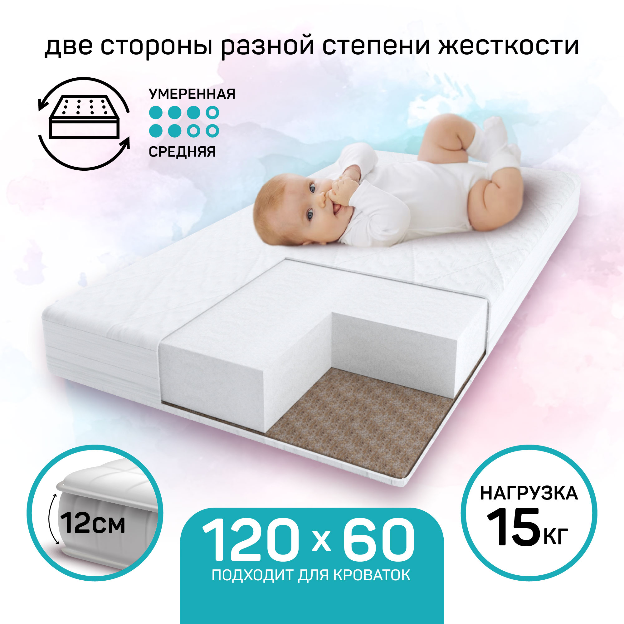 Матрас Amarobaby Fortuna Plus 120х60 - фото 2