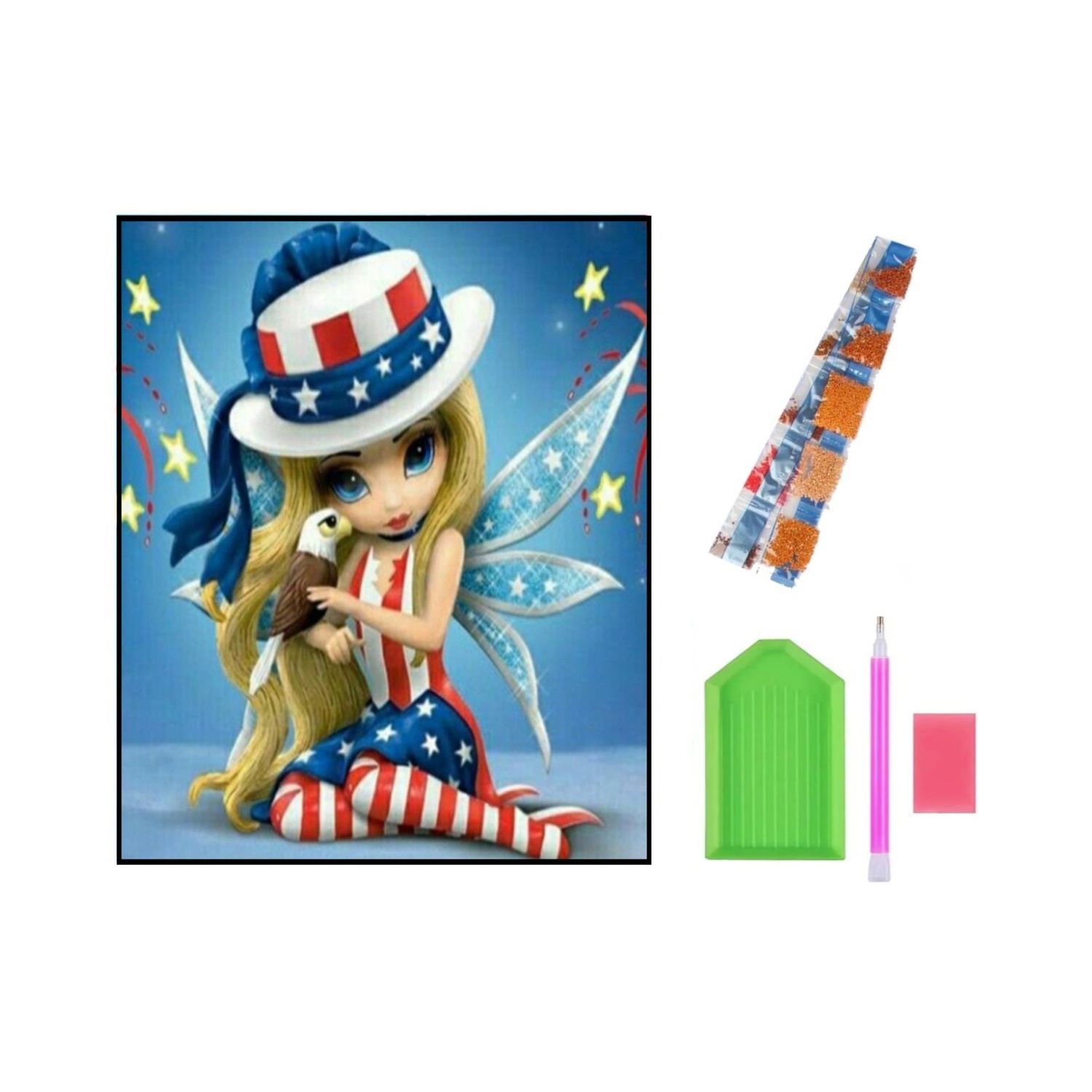 Алмазная мозаика Seichi Американская фея - фото 3