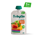 Пюре BabyGo Яблоко-персик с 5 мес 90 г