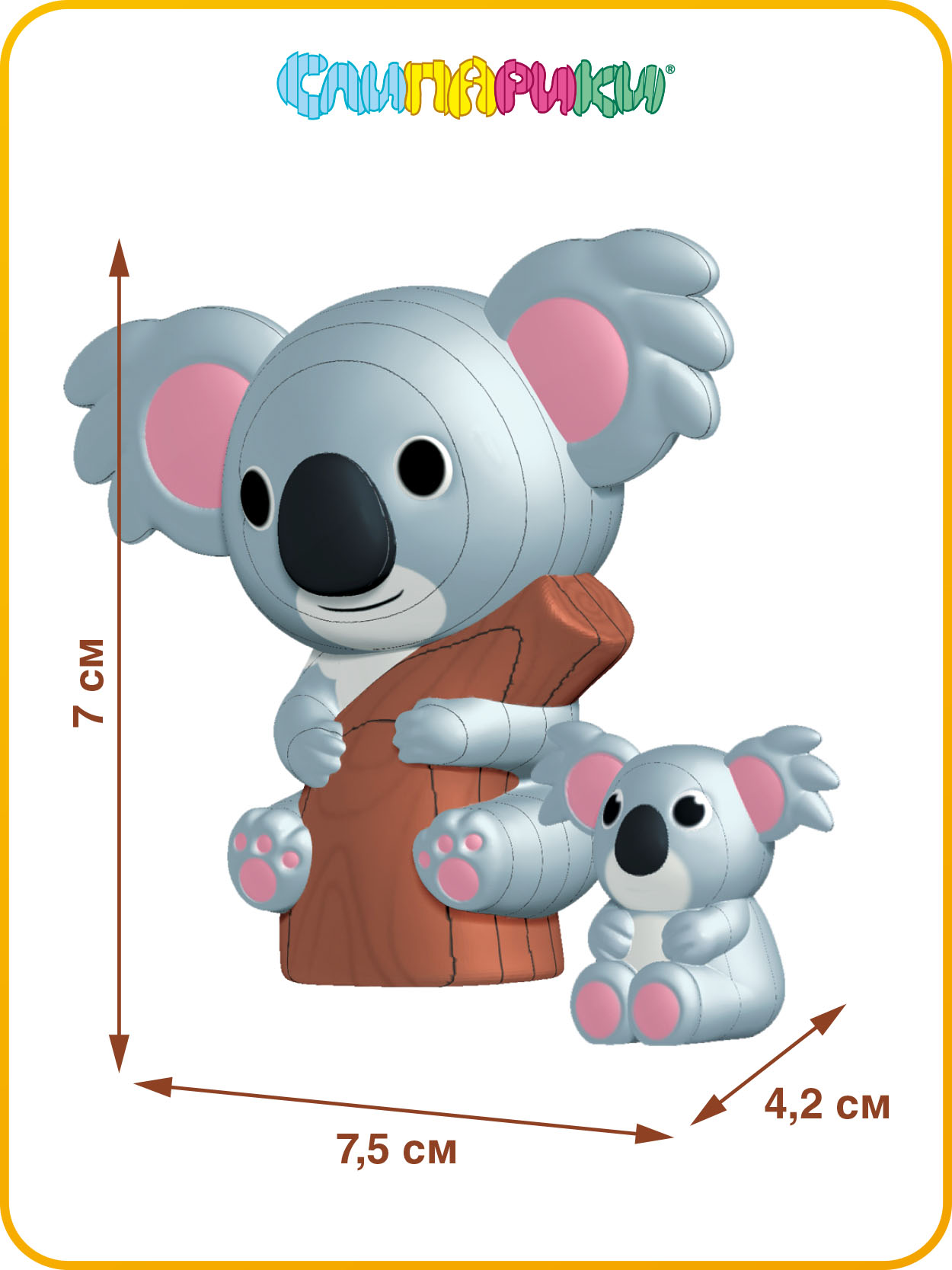 3D пазл конструктор Слипарики Серия Милые зверята: Коала - фото 2