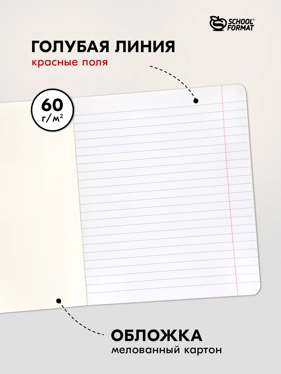 Тетрадь SCHOOLFORMAT линейка 18 лист. 12 шт. - фото 2