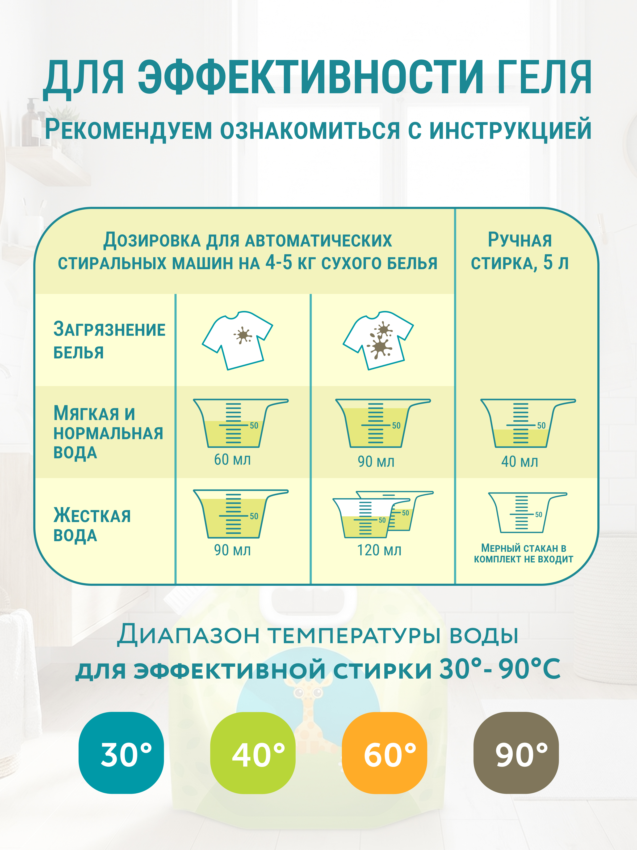 Гель для стирки LOVULAR Giraffe 3 л 2 упак. - фото 9