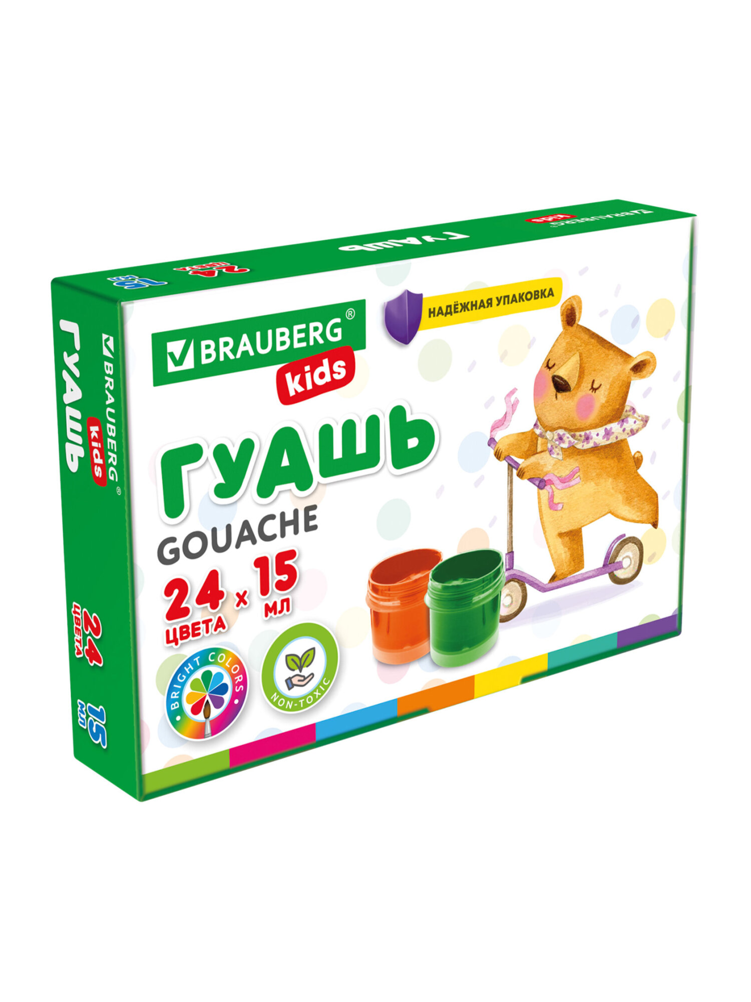 Краски гуашь Brauberg 24 цв. - фото 2