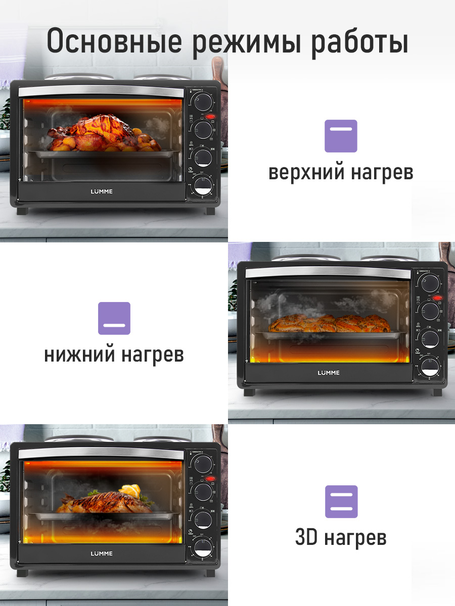 Духовой шкаф LUMME LU-EO1712B - фото 6