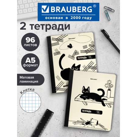 Тетрадь Brauberg клетка 96 лист. 2 шт.