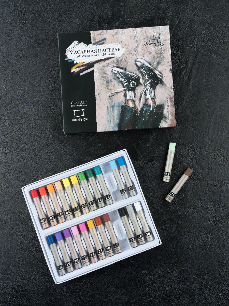 Пастель масляная Малевичъ 24 шт. - фото 13