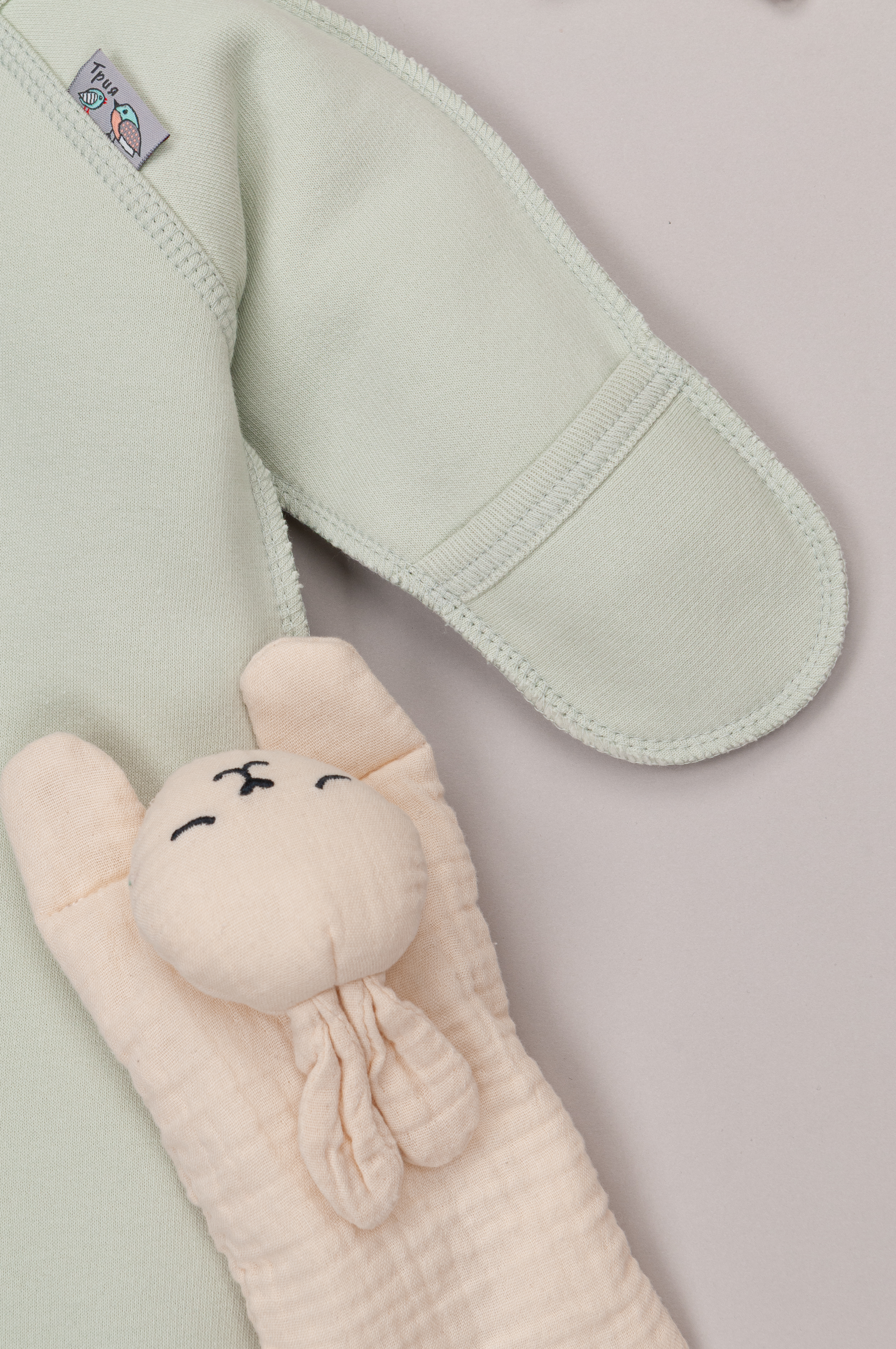 Комбинезон ТРИЯ 1131 футер 3-х нитка зелен пастель - фото 5