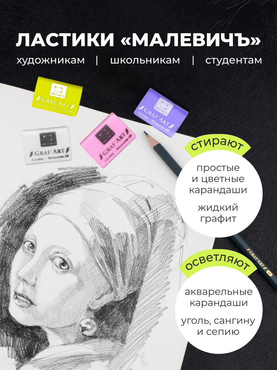 Ластик Малевичъ Лайм 6 шт. - фото 4