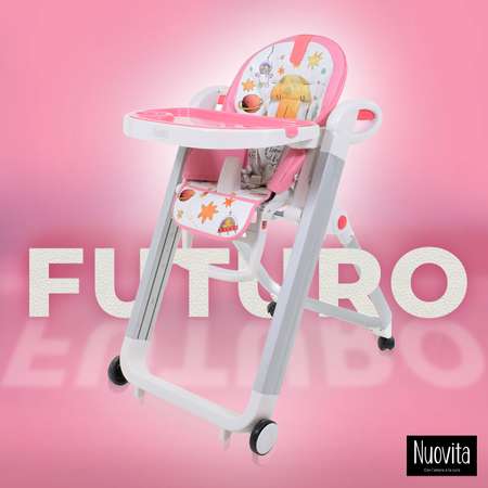 Стульчик для кормления Nuovita Futuro Bianco Cosmo Rosa классический