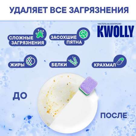 Таблетки для посудомоечных машин KWOLLY антибактериальные