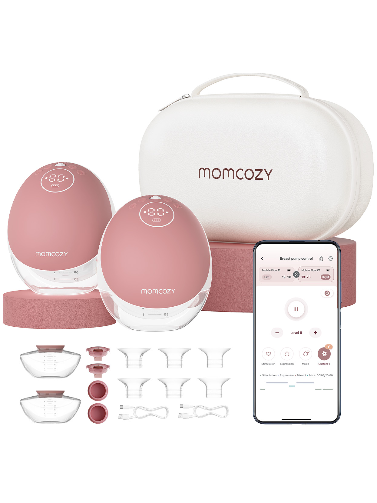 Молокоотсос электрический Momcozy BP223, Mobile Flow, M9, 2 шт - фото 12