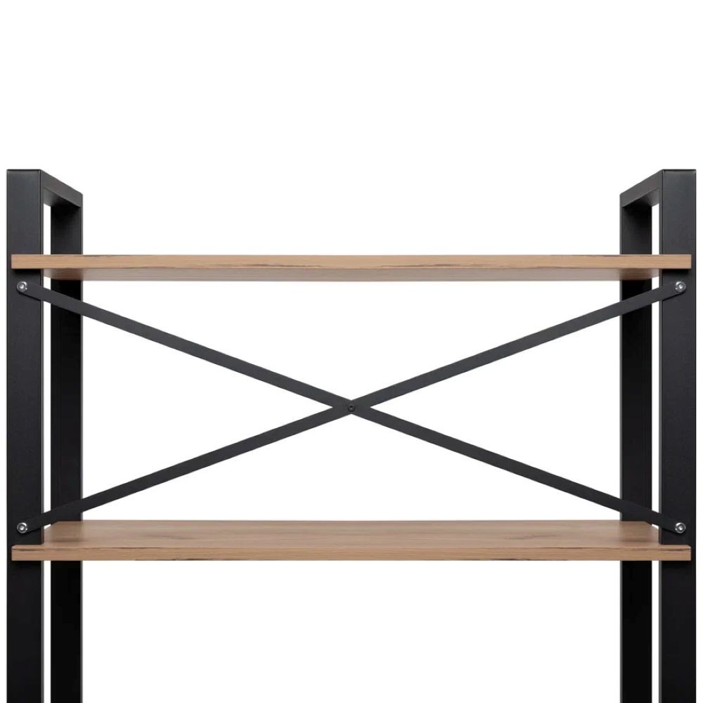 Стеллаж Leset Стилвуд 135 Черный/Дуб крафт золотой - фото 2