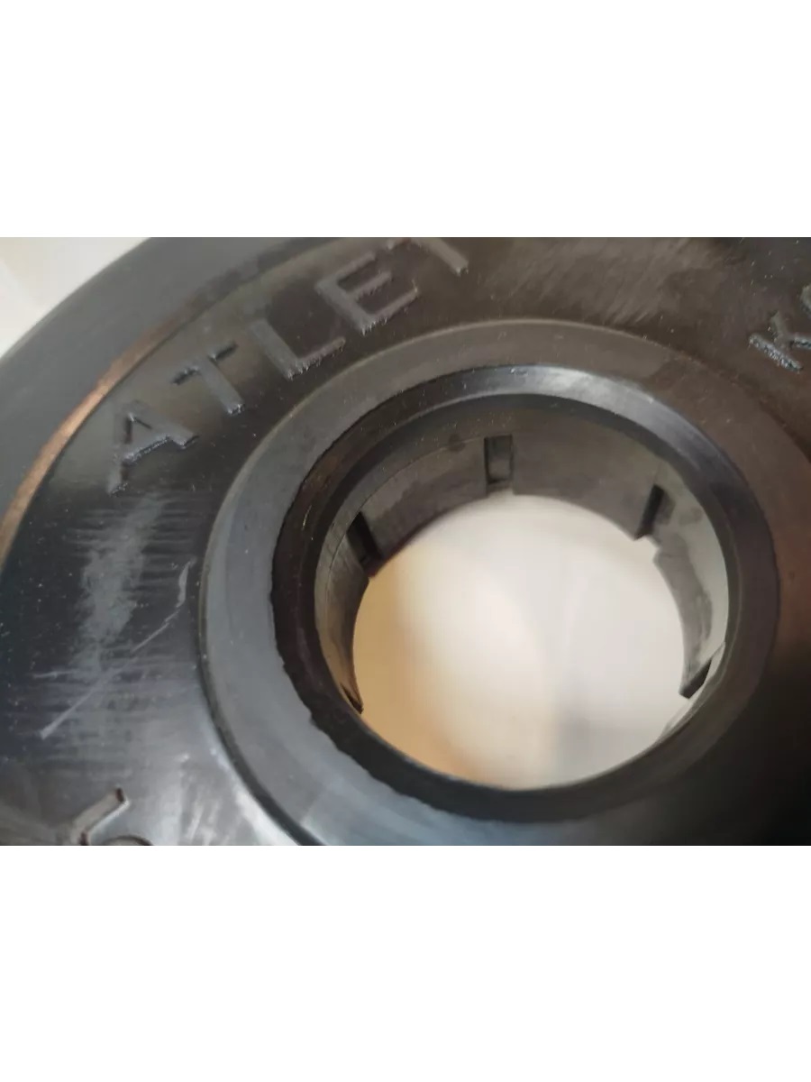 D 51 мм чёрный 15,0 кг Atlet MbBarbell Диск обрезиненный - фото 3