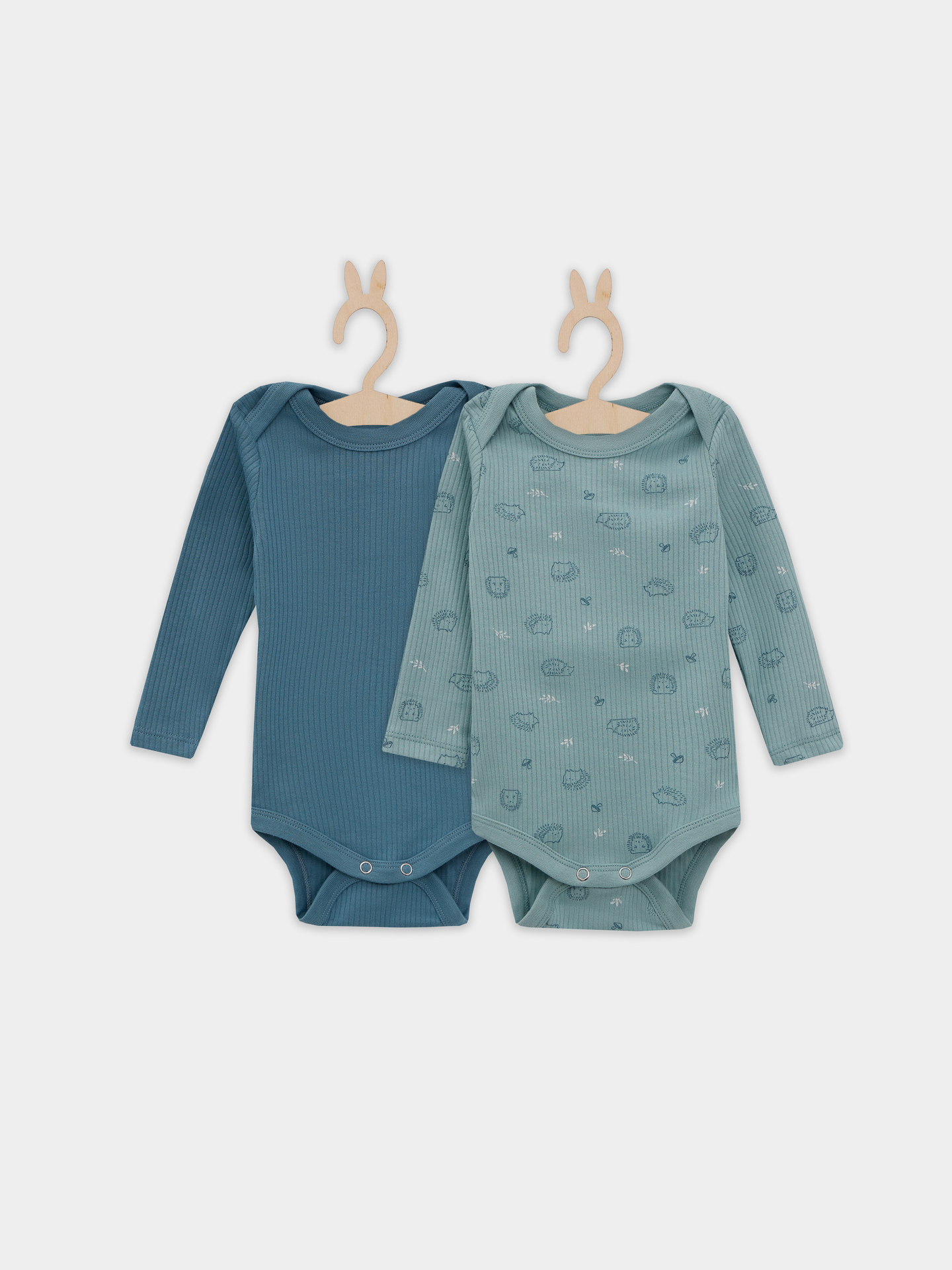 Боди 2 шт Mark Formelle (Марк Формэль) 13018-2/ежики на мяте +пыльная бирюза - фото 2