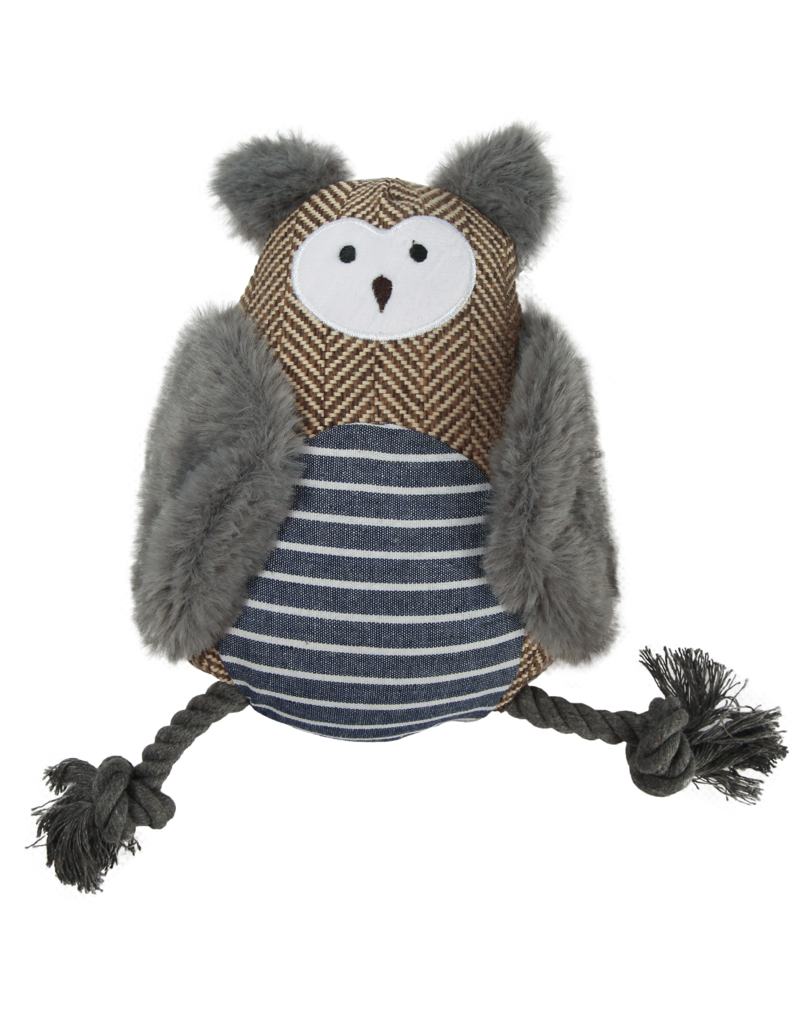 Игрушка для собак Barbaks Сова Капитолина мягкая с пищалкой шуршит 22*10см - фото 1