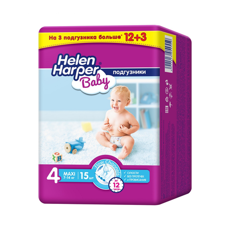 Подгузники Helen Harper 4 15 шт.