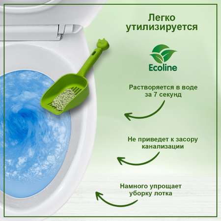 Наполнитель для кошачьих туалетов HOMECAT Ecoline комкующийся с ароматом зеленого чая 12л